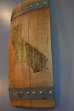California Wine Barrel Stave Sign