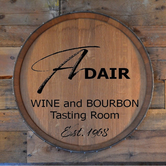 Wine and Bourbon Personalized  Wine Barrel Head/Lazy Susan/Wall Art/Wall Hanging/Laser Engraved/Laser Engraving/Wedding Gift/Free Shipping