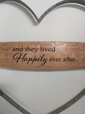 Personalized Wine Barrel Hoop Heart Sign, Custom Wood & Metal Art, Metal Heart Wall Sign, Romantic Anniversary Gift, Keepsake Gift for Wife