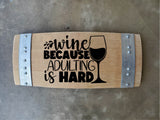 It's 5 o'clock somewhere Wine Barrel Stave Sign/Laser Engraved/Laser Engraving/Personalized/Wedding/Wall Art/Wall Hanging/Free Shipping