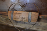 Personalized Wine Hoop Multi Stave Heart Sign/Valentines Gift/Romantic/Boyfriend/Girlfriend/Valentines Ideas/Handmade/Love/Free Shipping