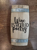 Wine Signs / Laser Engraved Wine Barrel Triple Stave Signs / Free Shipping