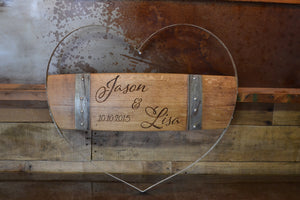 Personalized Wine Hoop Multi Stave Heart Sign/Valentines Gift/Romantic/Boyfriend/Girlfriend/Valentines Ideas/Handmade/Love/Free Shipping