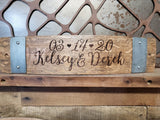 Personalized Name and Date Wood Sign, Wine Barrel Stave Est Date Wall Sign, Custom Wedding Gift, Personalized Anniversary Gift, Wall Plaque