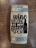 Wine Signs / Laser Engraved Wine Barrel Triple Stave Signs / Free Shipping