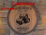 Personalized Family Winery Barrel Head: Lazy Susan or Wall Art