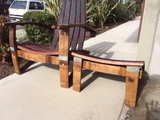 Adirondack Chairs made from Retired Wine Barrels and 2 Ottoman Foot Rests