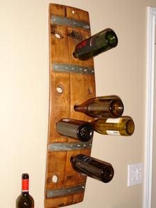 Wine Barrel Stave Wine Rack