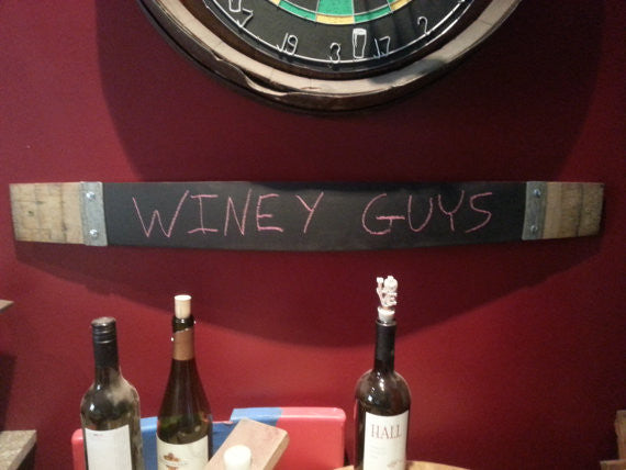 Wine Barrel Stave Chalk Board