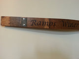 Custom Engraved Wood-burned Wine Barrel Stave