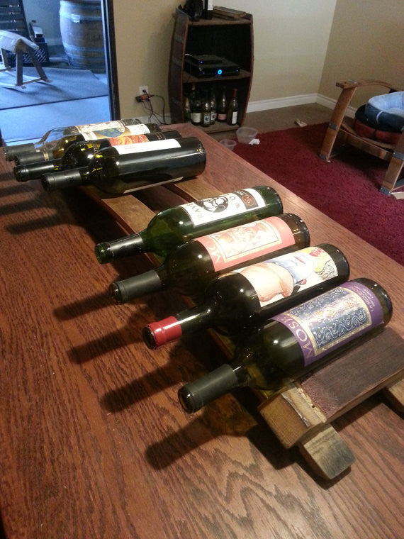 Table Top Wine Barrel Stave Wine Rack