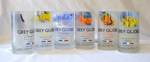 4 Grey Goose Tumbler drinking glasses