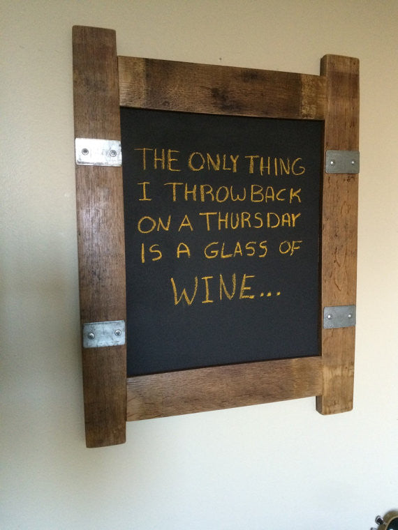 Wine Barrel Stave Chalkboard Sign