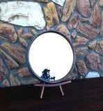 Wine Barrel Head Wall Mirror