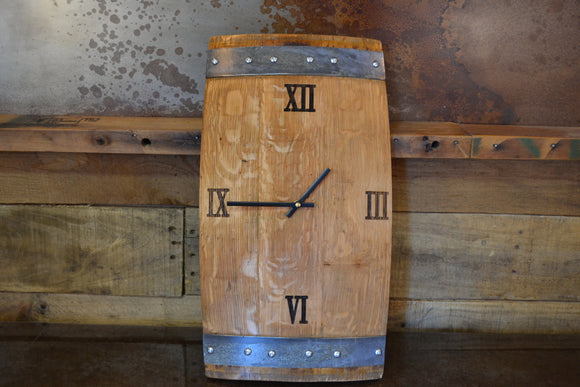 Custom Wine Barrel Stave Clock