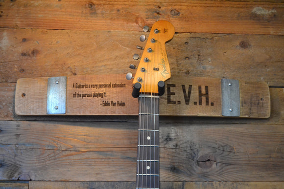 Personalized Wine Stave Wall Mount Guitar Holder
