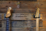 Personalized Wine Stave Double Guitar Holder