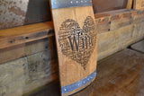 Heart of Wine Barrel Stave Sign