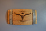 Texas The Lone Star State Wine Barrel Stave Sign