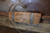 Personalized Wine Hoop Multi Stave Heart Sign