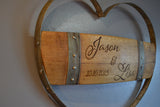 Personalized Wine Hoop Multi Stave Heart Sign