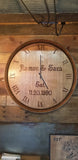 Custom Reclaimed Wine Barrel Head: Wall Clock