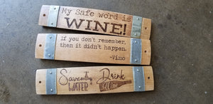 Wine Barrel Stave Signs