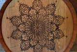 Mandala Custom Wine Barrel Head: Lazy Susan/Wall Art
