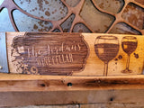 Personalized Name's Wine Cellar - Wine Barrel Stave Laser Engraved Sign