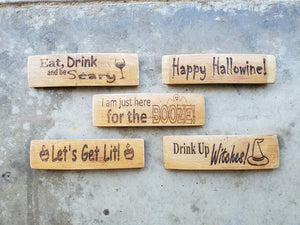 Halloween Mini Wine Barrel Stave Signs