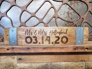 Wedding/Anniversary Wine Barrel Stave Signs